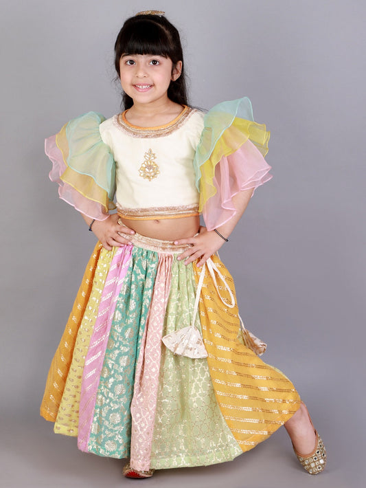 Pastel multi colors lehnga set (Sale)