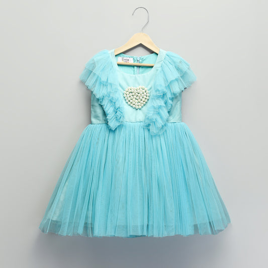 FEROZI BLUE NET BIRTHDAY DRESS