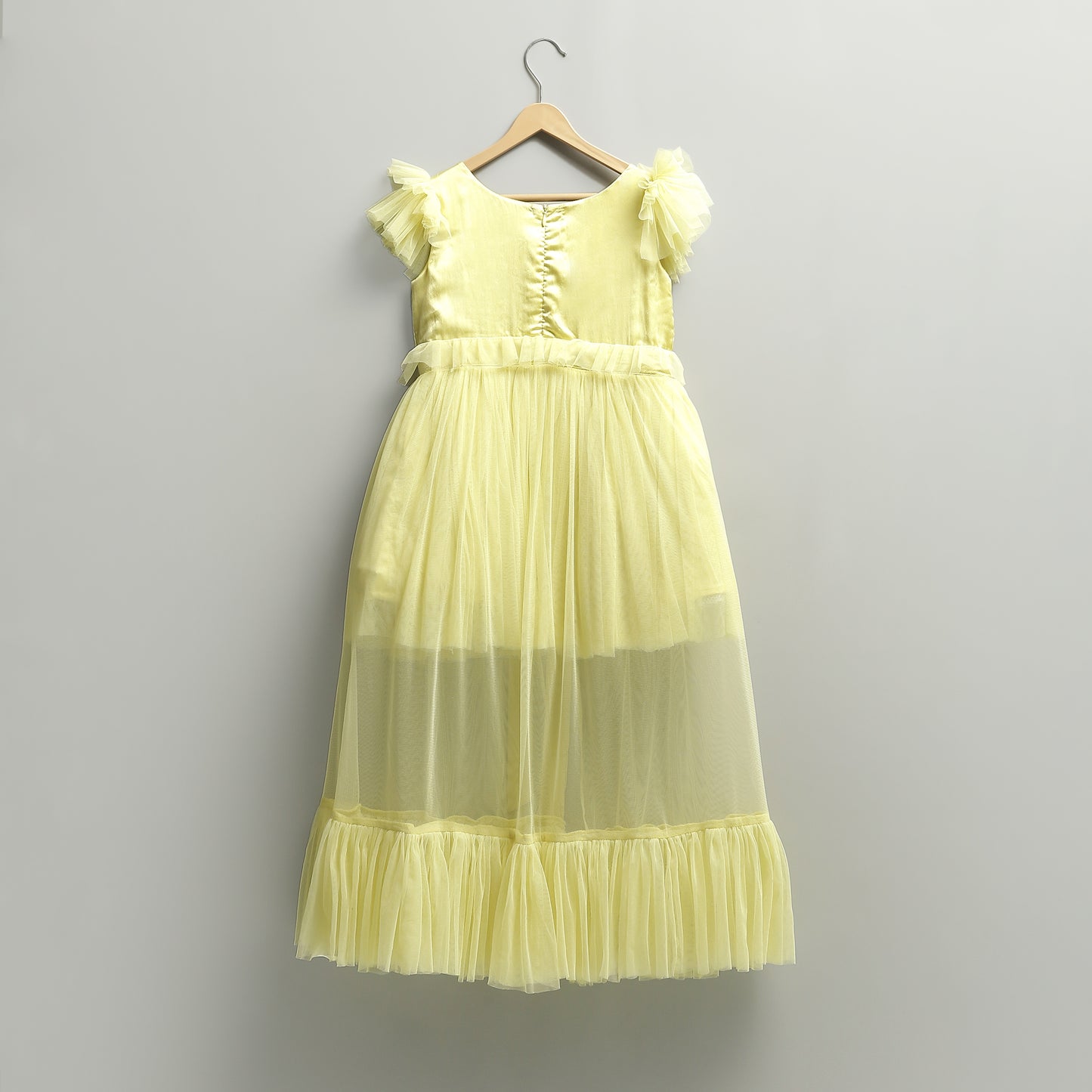 YELLOW SATIN DRESS