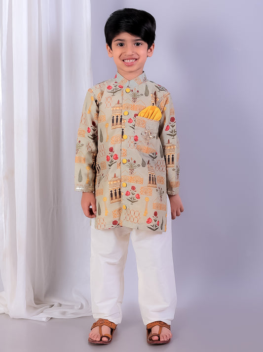 Mughal Printed Kurta Pyjama set