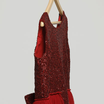 RED SEQUINS DRESS