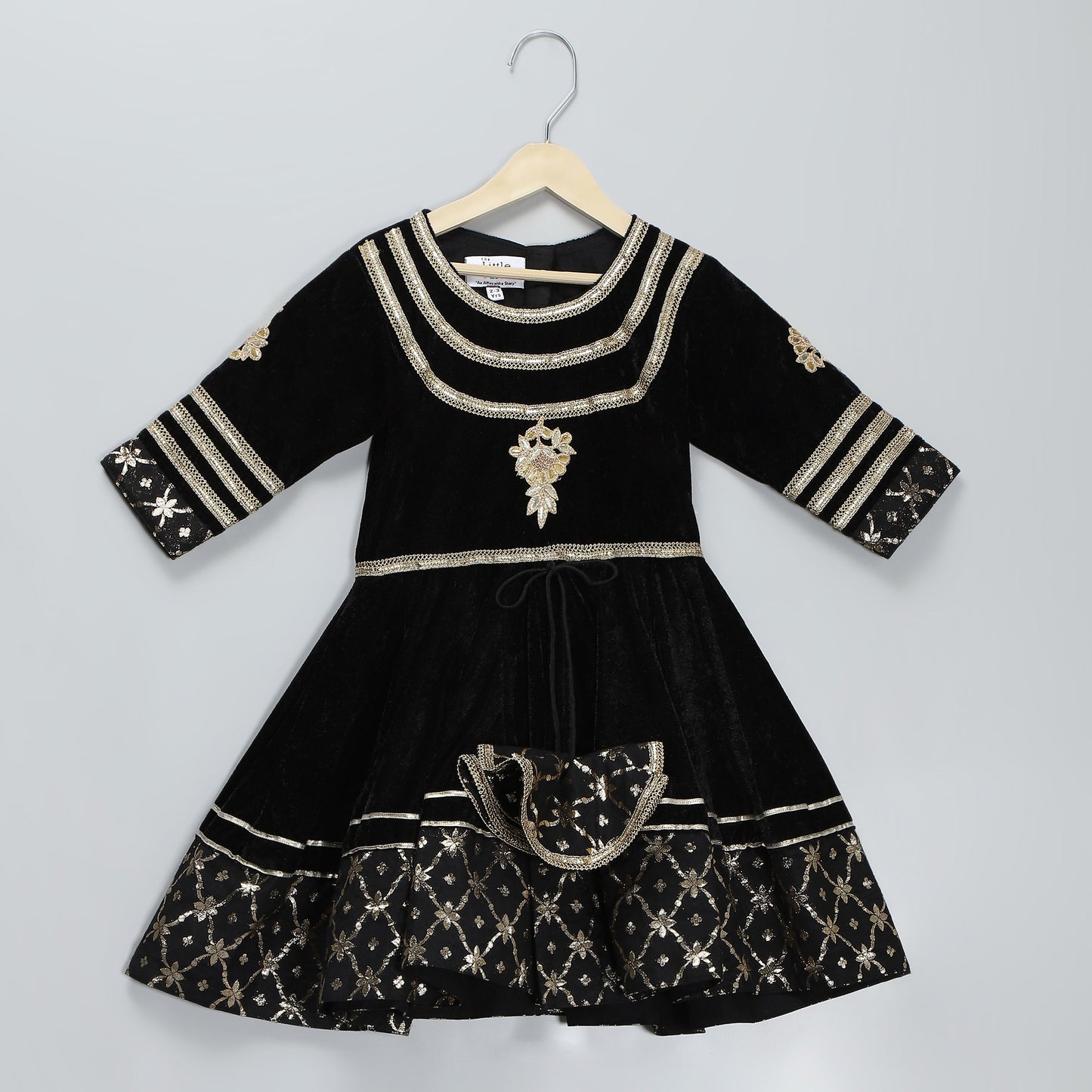 Black  color anarkali set with duppata