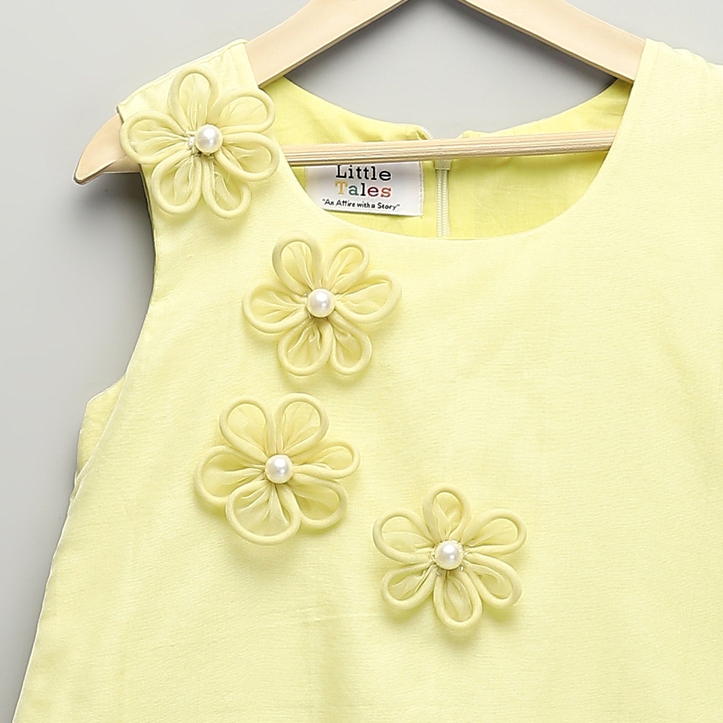 YELLOW 3D FLOWER DRESS