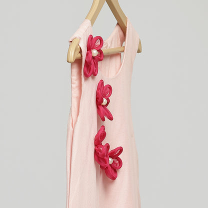 PINK 3D FLOWER DRESS