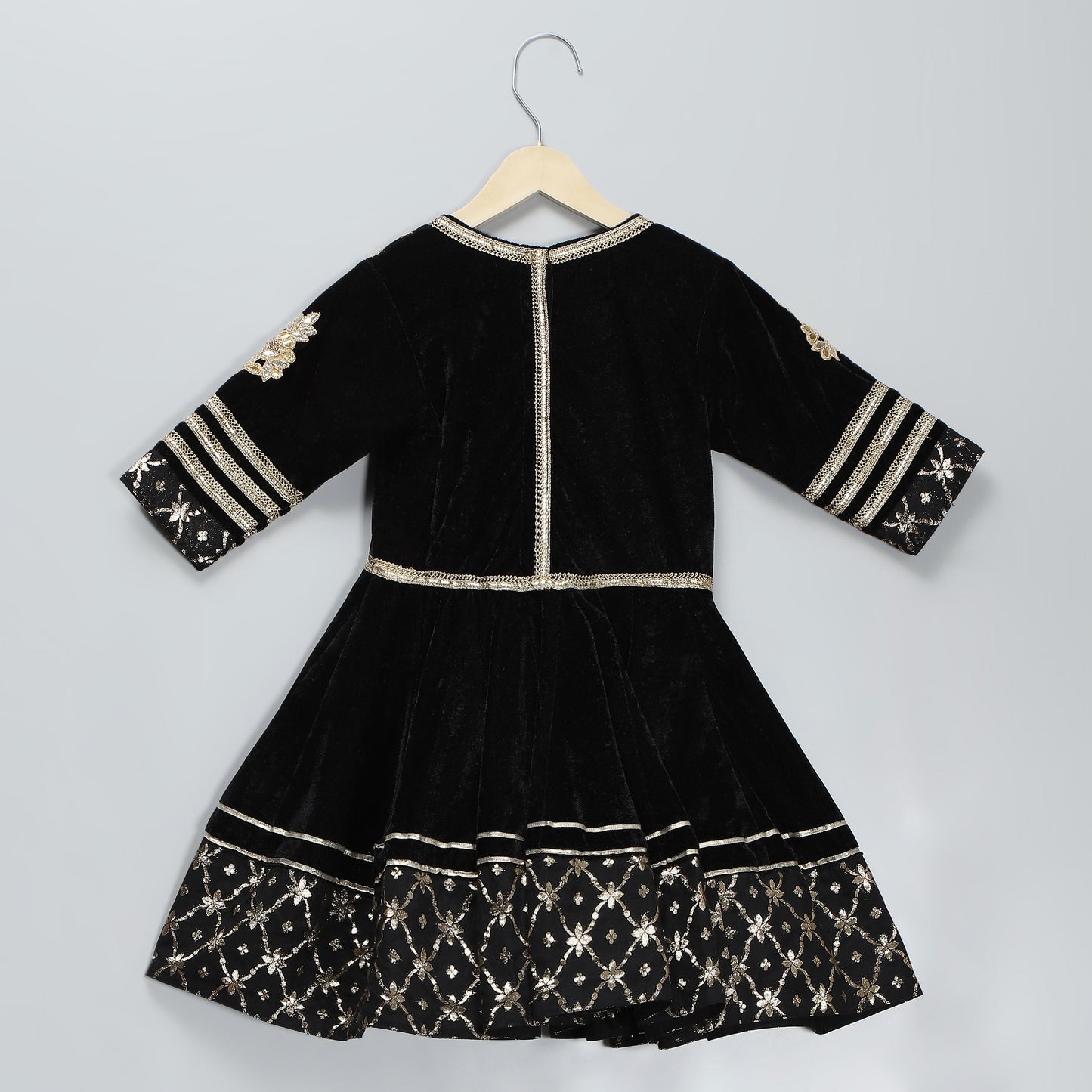 Black  color anarkali set with duppata