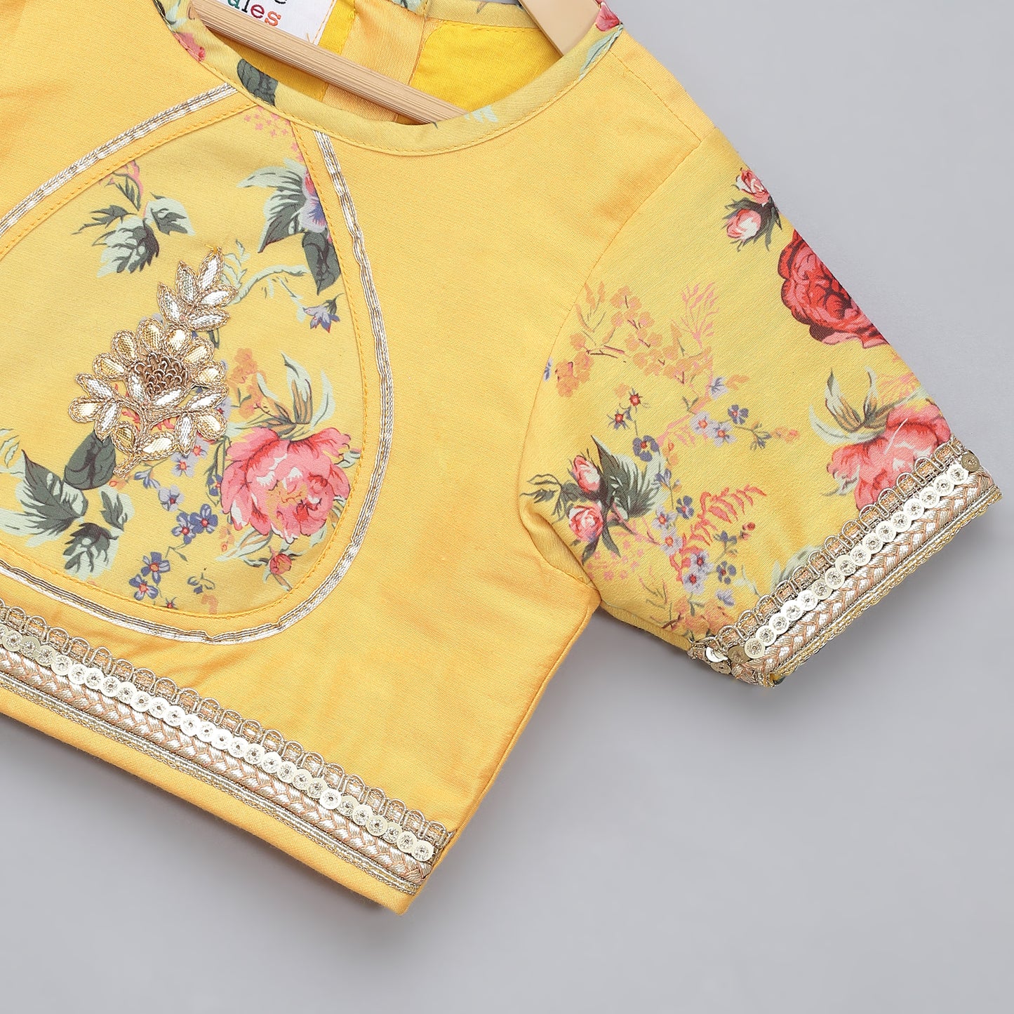 Yellow floral printed Lehnga set