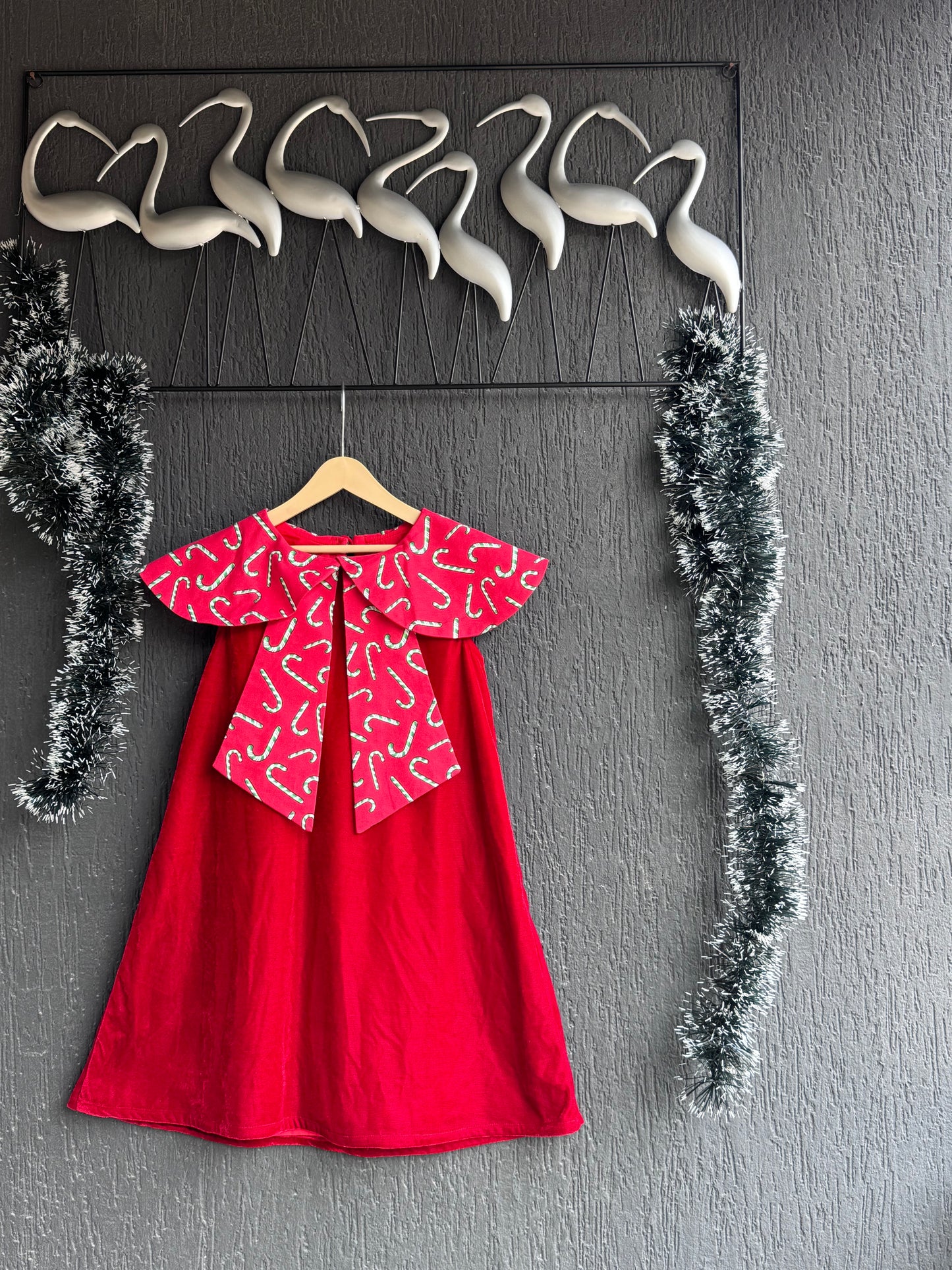 Red Peter Pan Collar Dress