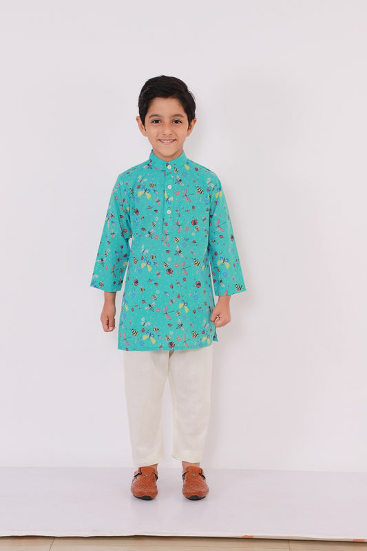 Quirky Printed Kurta with Pyjama