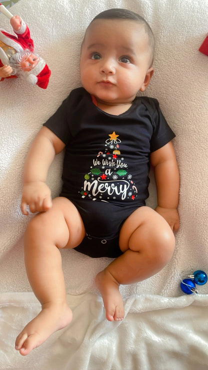 Black Merry Christmas Onesie