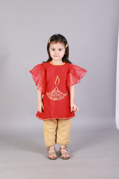 Fire Lamp Embroidered kurta pyjama