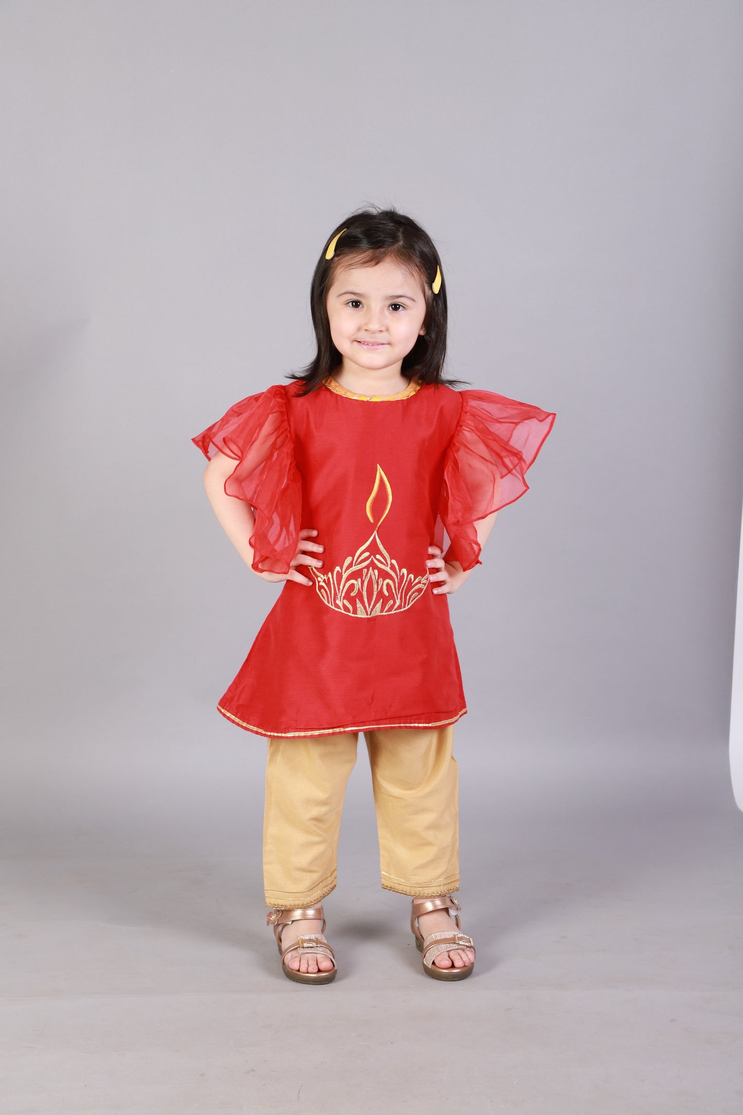 Fire Lamp Embroidered kurta pyjama