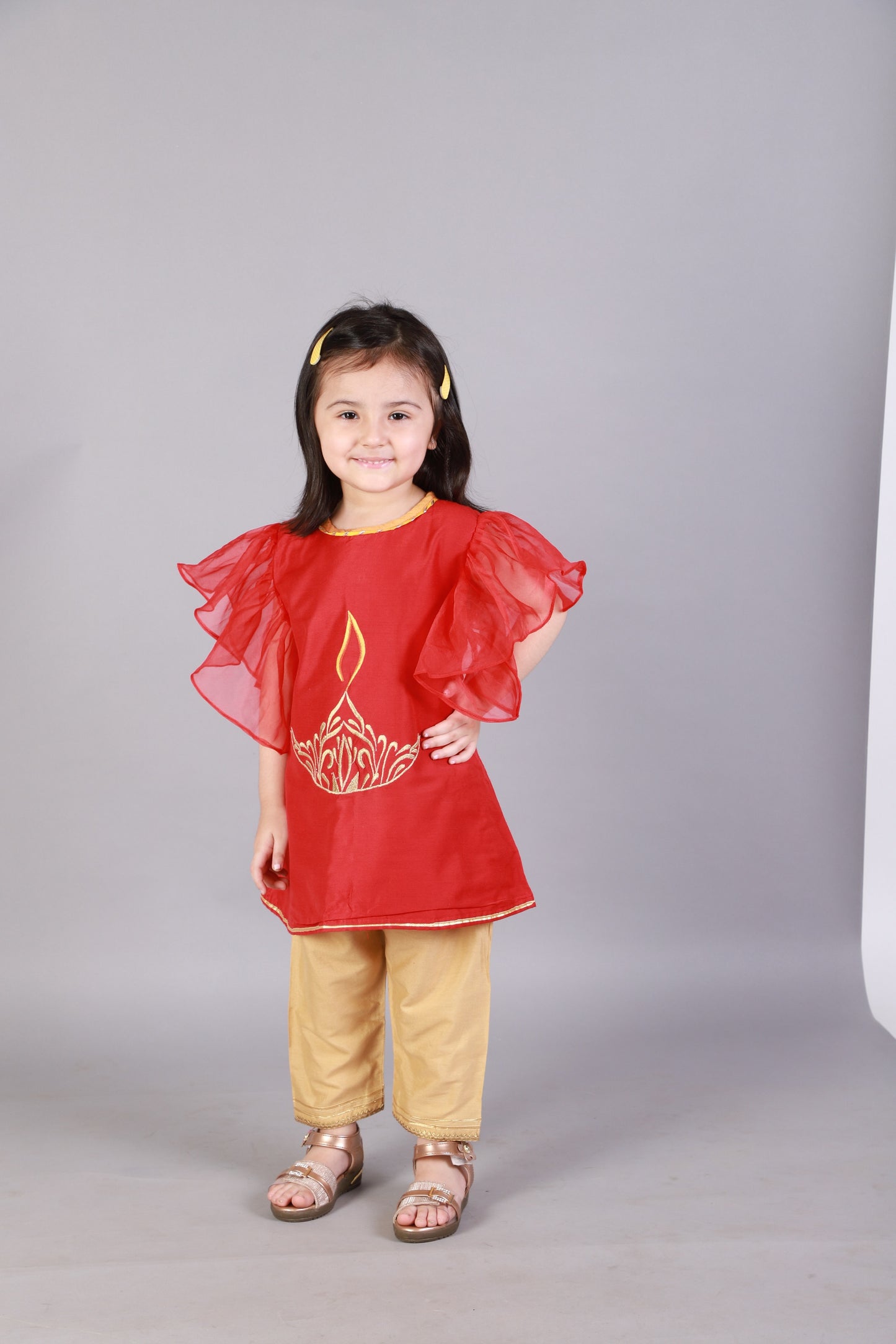 Fire Lamp Embroidered kurta pyjama