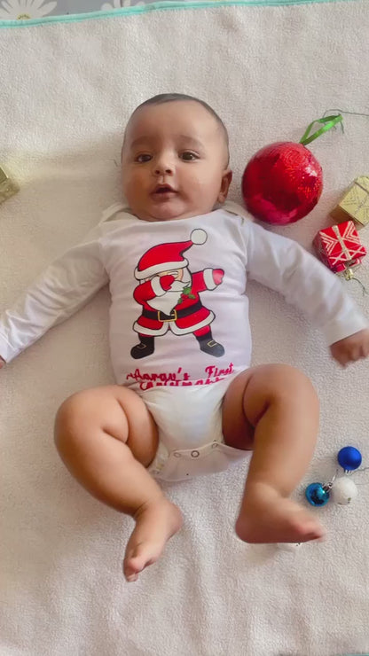 Aaravs First Christmas ( name customsied)