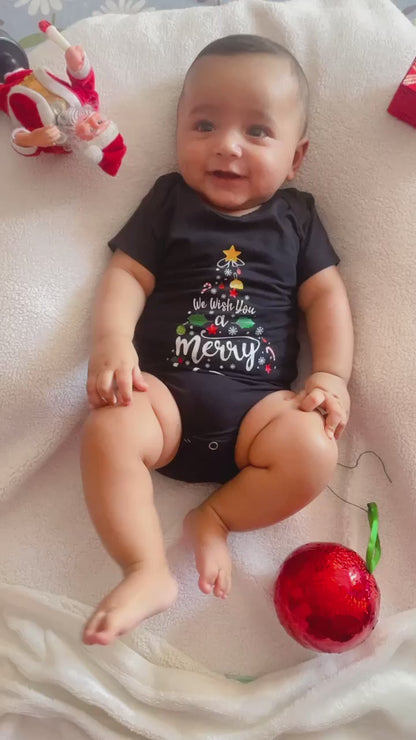 Black Merry Christmas Onesie