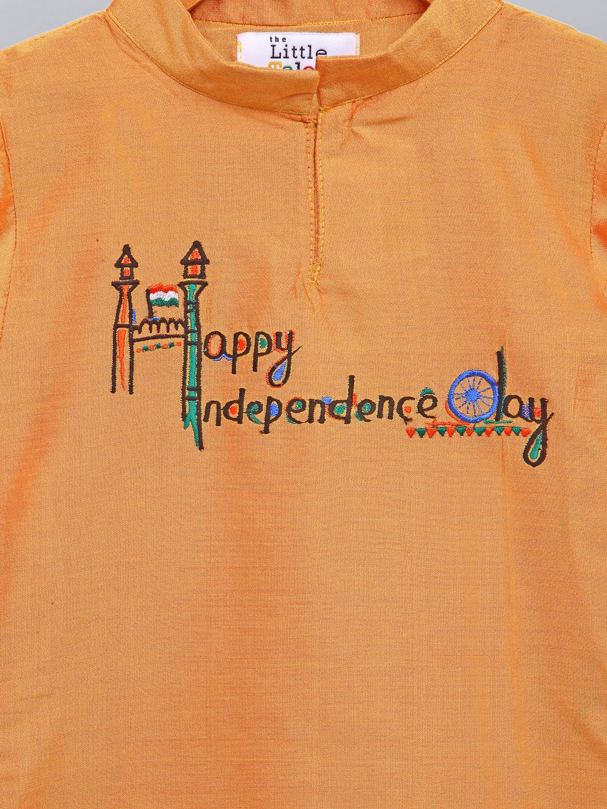 Happy Independence Day Embroidered Kurta Pyjama set