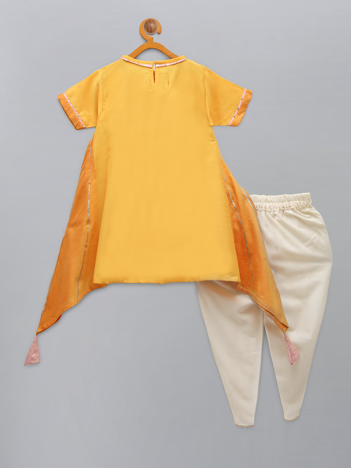 Ganpati Embroidered assymetric Kurta Dhoti