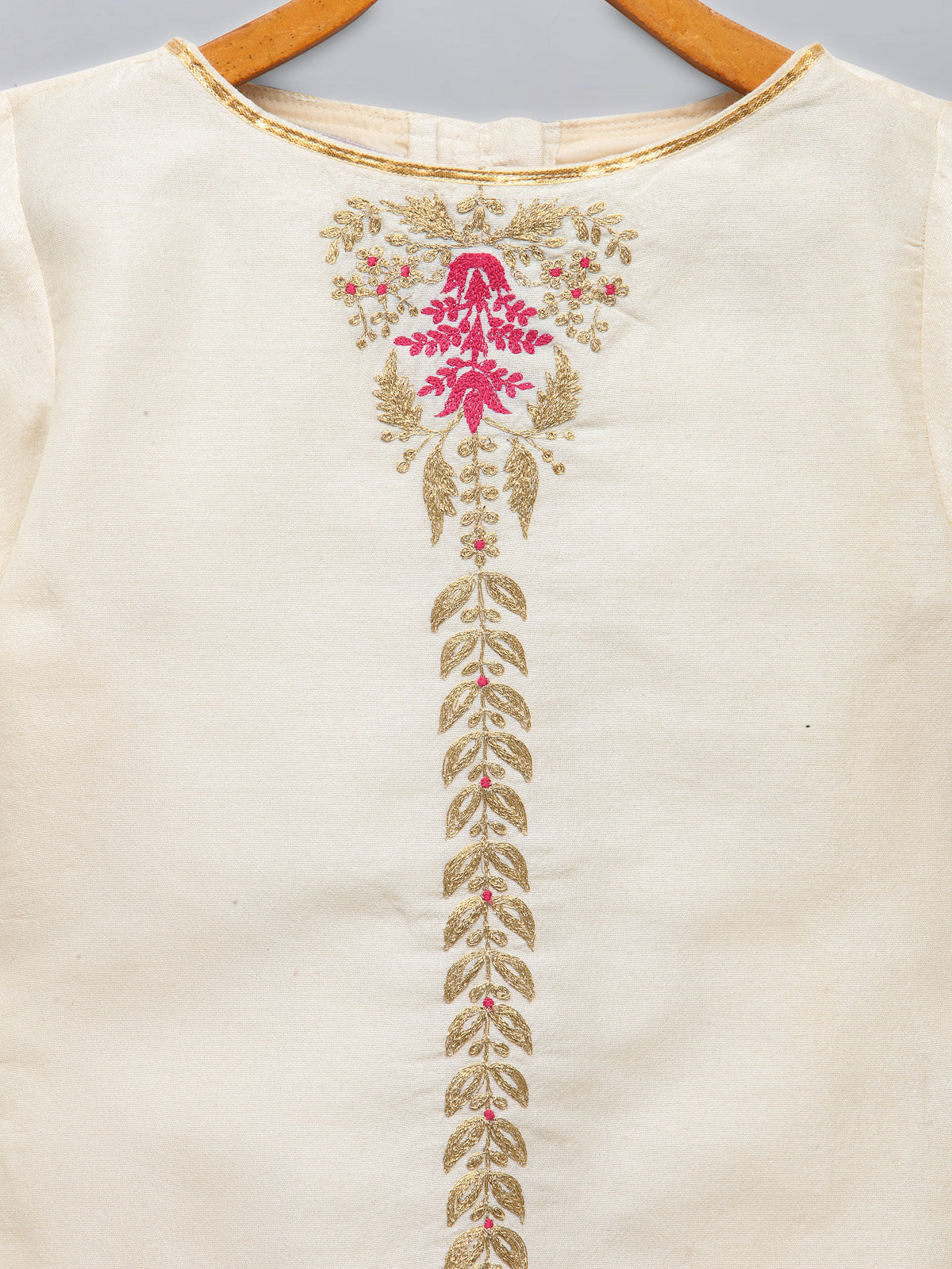 Embroidered Kurta Pjama with Ruffeled Dupatta