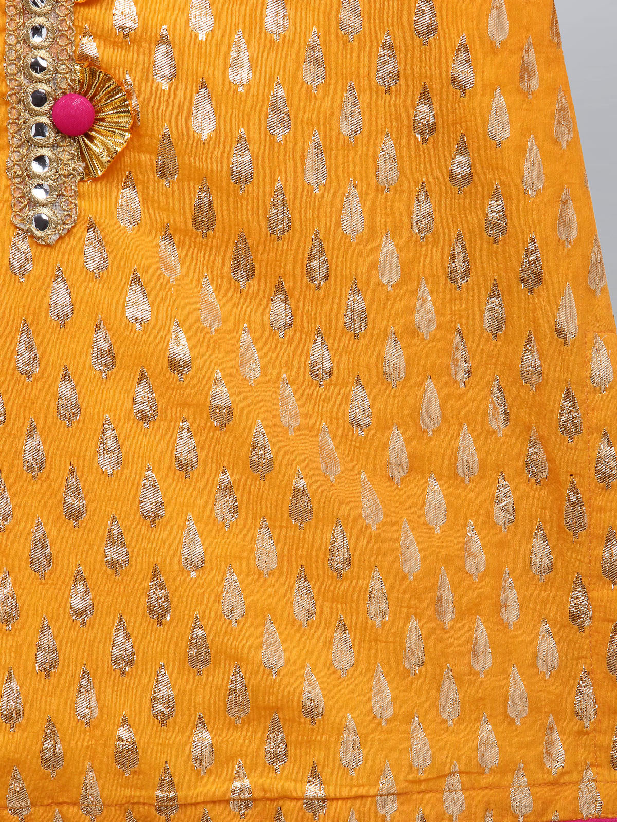 Yellow and Pink Festive Kurta Sharara set