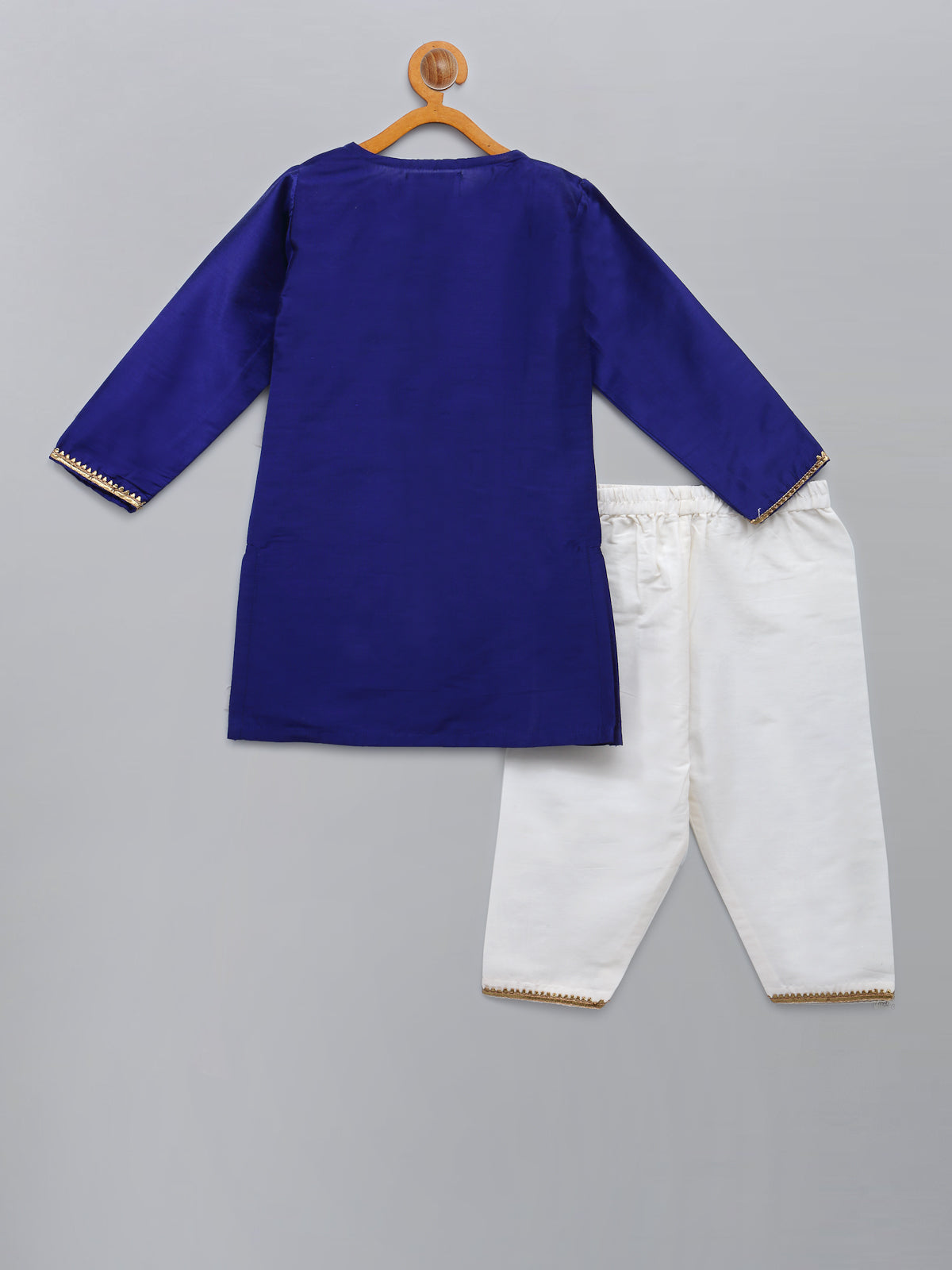 Brother Sister Embroidered Blue Kurta Pyjama set